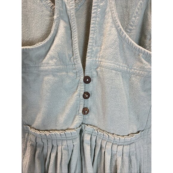Free People Next Level Jumpsuit Sage Green Cotton Boho Small Wide Leg Sz S - Picture 5 of 16